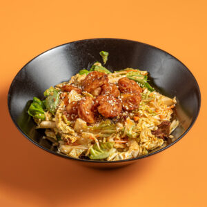 3. Satay Salad With Fried Shrimps