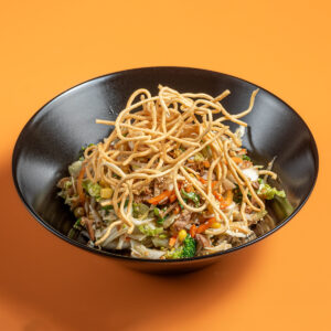 1. Asian House Salad With Chicken Yakitori
